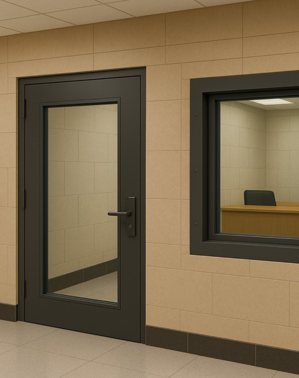 Modular green perimeter fence surrounding garden