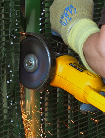 A cutting tool not able to cut through high resistance fence