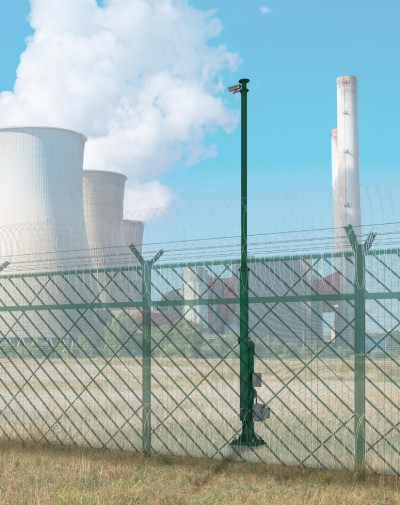 Modern access control entrance gate of a factory