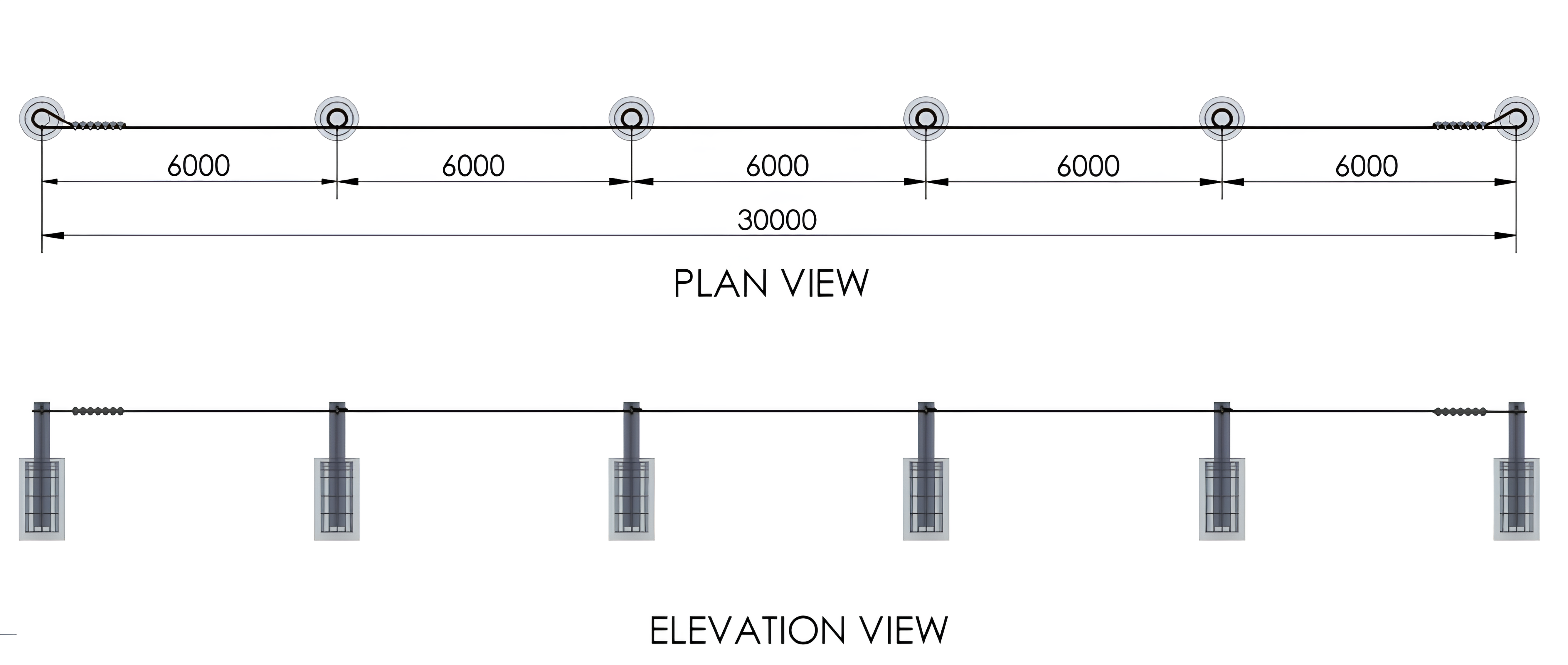 A1 Alcazar Anti-Vehicle Rope Barrier Specifications